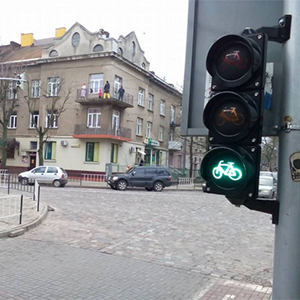 У Львові встановили світлофор для велосипедистів